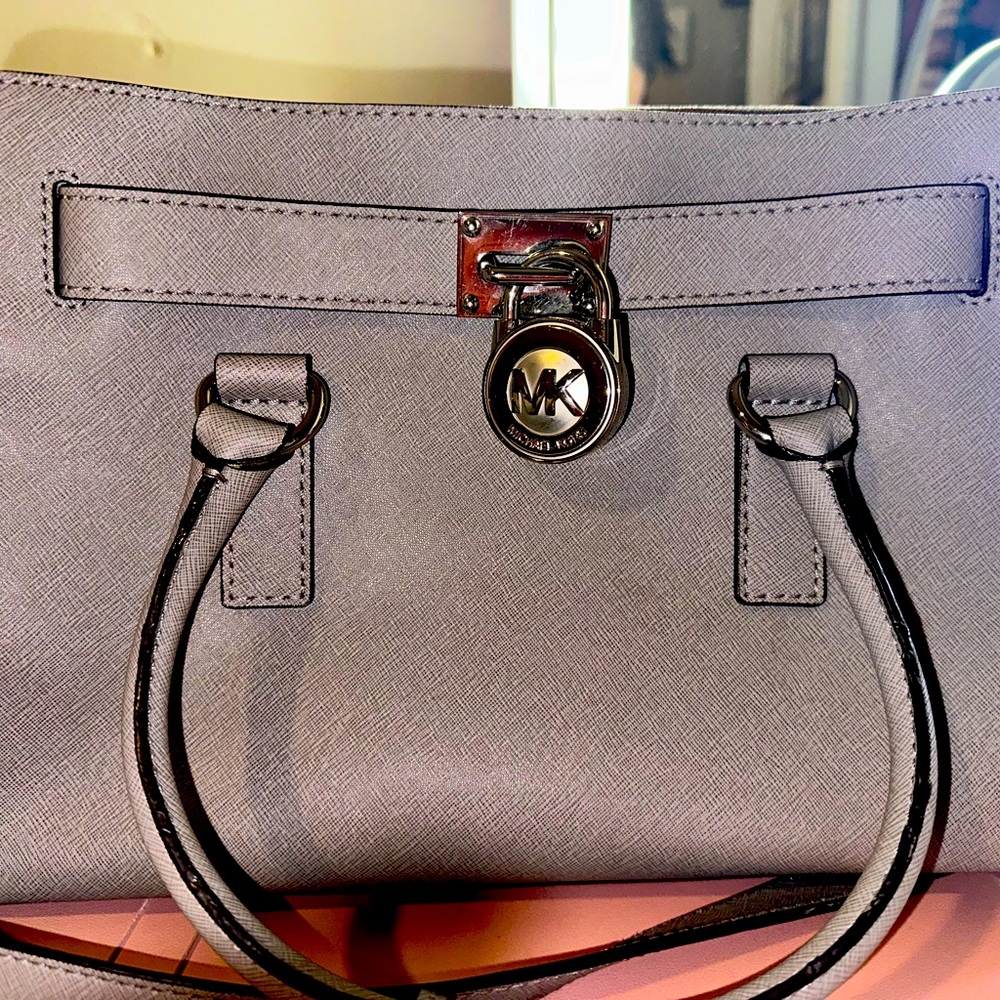 Gray Michael Kors hand bag